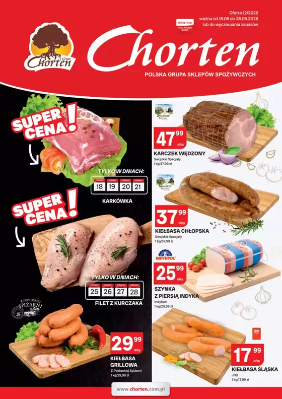Katalog Chorten | Ulotka 12 wędliny | 2026-06-18T00:00:00.000Z - 2026-06-28T00:00:00.000Z