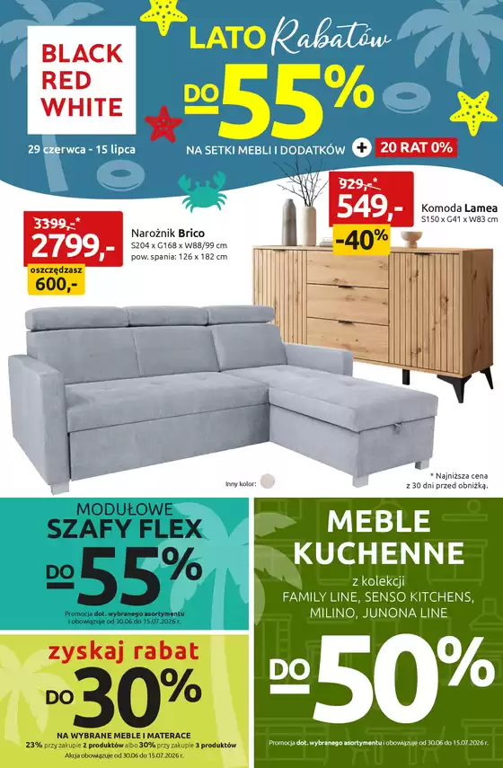 Katalog Black Red White | Lato rabatów do -55 na setki mebli i dodatków | 2026-06-29T00:00:00.000Z - 2026-07-15T00:00:00.000Z