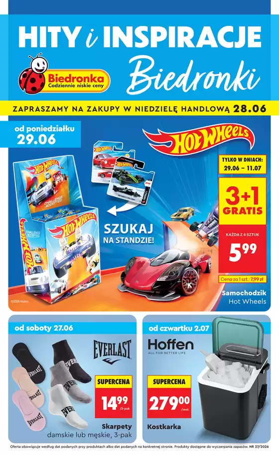 Katalog Biedronka w: Bartoszyce | Świetna oferta dla łowców okazji | 2026-06-27T00:00:00.000Z - 2026-07-11T00:00:00.000Z