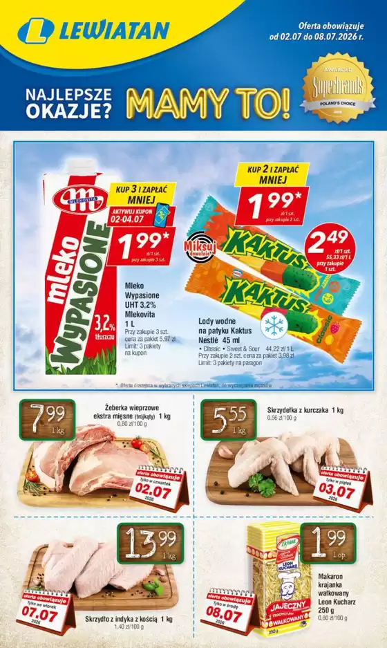Katalog Lewiatan w: Brzeziny K Łodzi | Świetna oferta dla wszystkich klientów | 2026-07-02T00:00:00.000Z - 2026-07-08T00:00:00.000Z