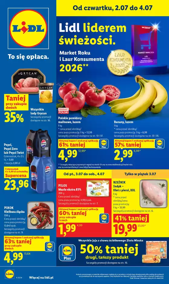 Katalog Lidl | Gazetka od 2.07 | 2026-07-02T00:00:00.000Z - 2026-07-04T00:00:00.000Z