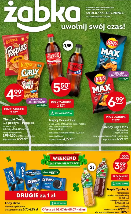 Katalog Żabka w: Rydzyna | Najnowsze promocje w sklepach Żabka | 2026-07-01T00:00:00.000Z - 2026-07-14T00:00:00.000Z