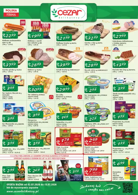 Katalog Cezar Delikatesy | Okres obowiązywania 02.07 - 15.07.2026 | 2026-07-02T00:00:00.000Z - 2026-07-15T00:00:00.000Z
