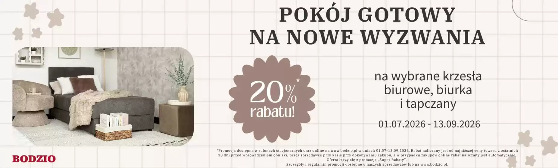 Katalog Bodzio | 20 % rabatu  | 2026-07-02T00:00:00.000Z - 2026-08-13T00:00:00.000Z