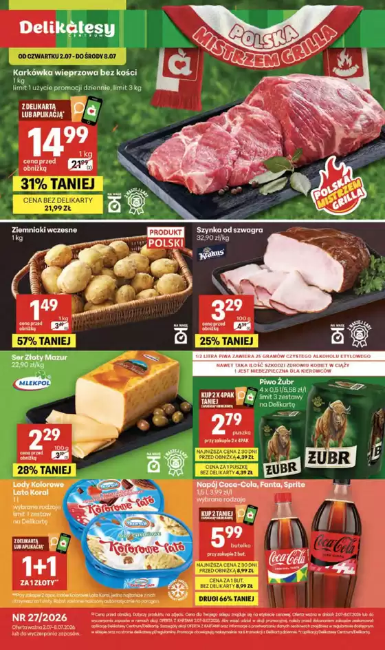 Katalog Delikatesy Centrum | Rabaty i promocje | 2026-07-02T00:00:00.000Z - 2026-07-08T00:00:00.000Z
