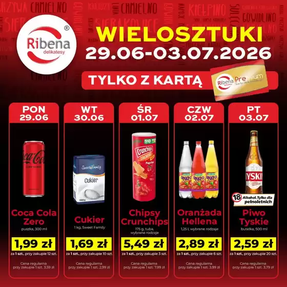 Katalog Delikatesy Ribena | Tygodniowy rozkład jazdy gotowy! | 2026-07-03T00:00:00.000Z - 2026-07-03T00:00:00.000Z