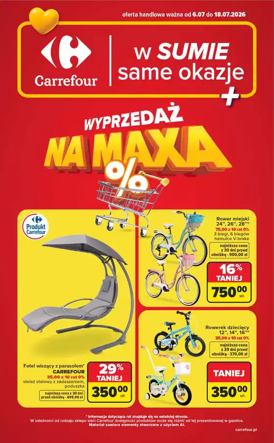 Katalog Carrefour w: Białystok | Gazetka Carrefour WYPRZEDAŻ NA MAXA | 2026-07-05T00:00:00.000Z - 2026-07-18T00:00:00.000Z