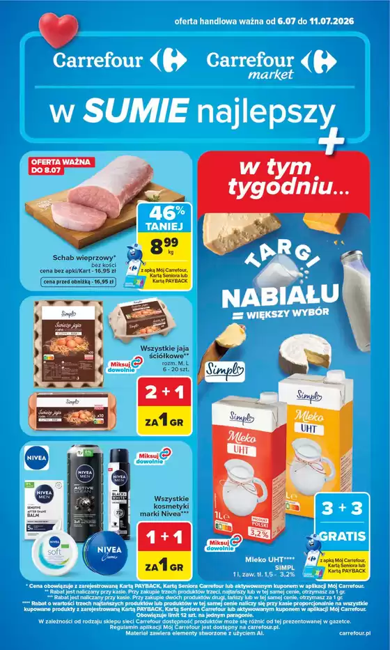 Katalog Carrefour Market | Gazetka Carrefour Market w SUMIE najlepszy od poniedziałku | 2026-07-05T00:00:00.000Z - 2026-07-11T00:00:00.000Z