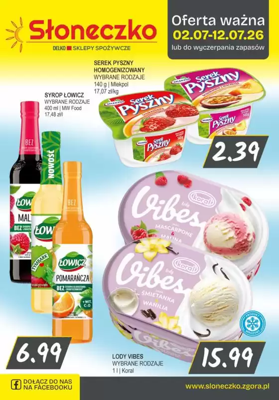 Katalog Słoneczko | Oszczędzaj teraz dzięki naszym ofertom | 2026-07-02T00:00:00.000Z - 2026-07-12T00:00:00.000Z
