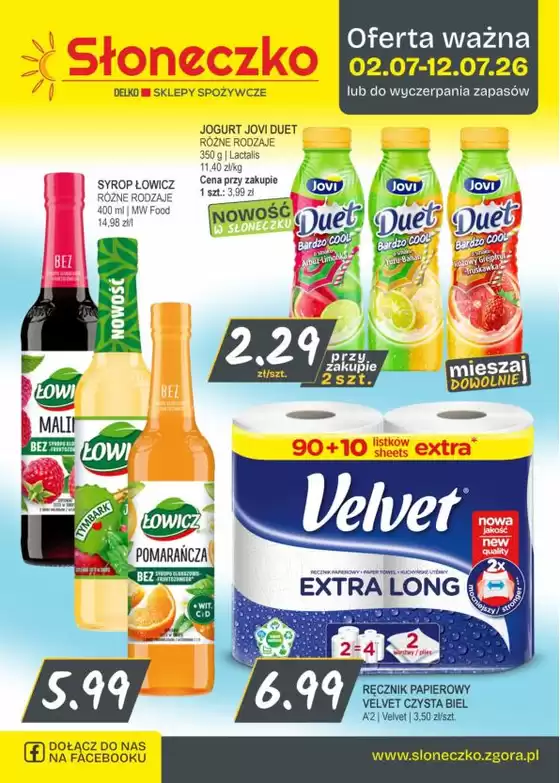 Katalog Słoneczko | Sloneczko gazetka | 2026-07-02T00:00:00.000Z - 2026-07-12T00:00:00.000Z