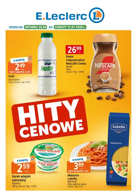 Katalog E.Leclerc | Atrakcyjne oferty specjalne dla wszystkich | 2026-06-30T00:00:00.000Z - 2026-07-11T00:00:00.000Z