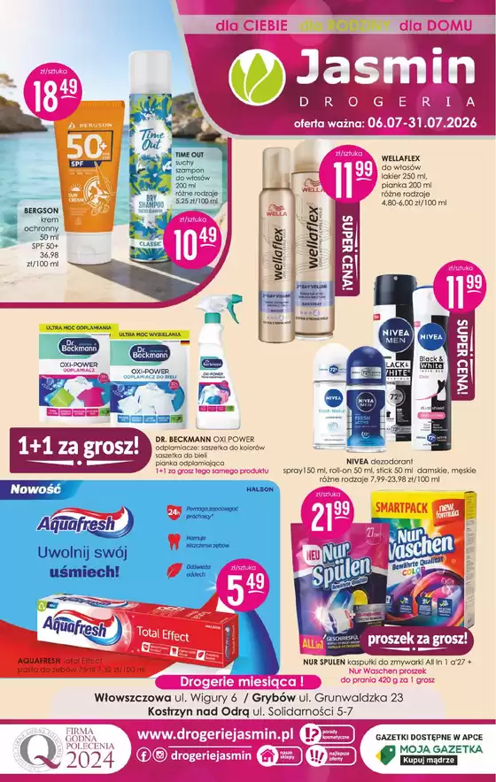 Katalog Jaśmin | Jaśmin gazetka | 2026-07-06T00:00:00.000Z - 2026-07-31T00:00:00.000Z