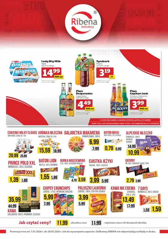 Katalog Delikatesy Ribena w: Sokółka | Gazetka promocyjna | 2026-07-10T00:00:00.000Z - 2026-07-28T00:00:00.000Z