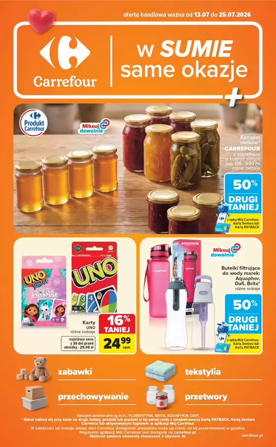 Katalog Carrefour w: Tarnowskie Góry | Gazetka Carrefour w SUMIE same okazje | 2026-07-12T00:00:00.000Z - 2026-07-25T00:00:00.000Z