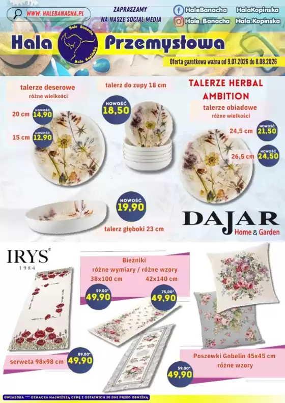 Katalog Hale Banacha w: Pabianice | Oferta gazetkowa ważna do 8.08.2026 | 2026-07-13T00:00:00.000Z - 2026-08-08T00:00:00.000Z