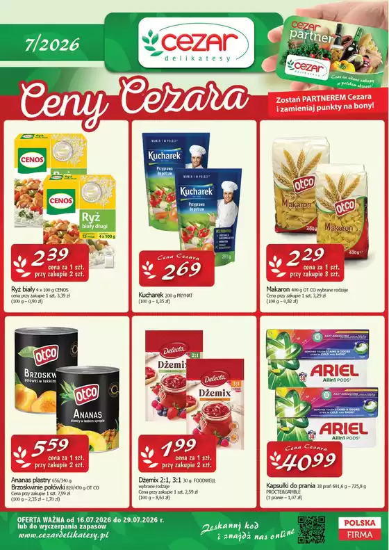 Katalog Cezar Delikatesy w: Płońsk | Cezar Delikatesy gazetka | 2026-07-16T00:00:00.000Z - 2026-07-29T00:00:00.000Z