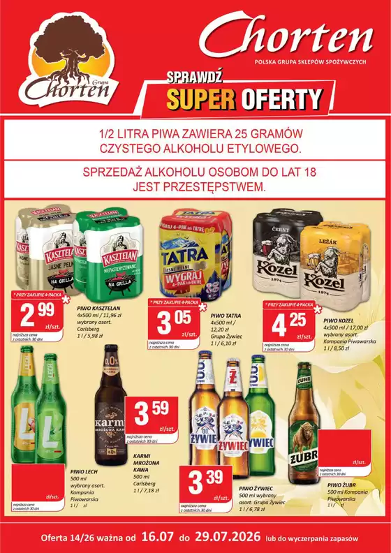 Katalog Chorten w: Legionowo | CH Plakat B2 Nr 14 26 Piwny | 2026-07-16T00:00:00.000Z - 2026-07-29T00:00:00.000Z