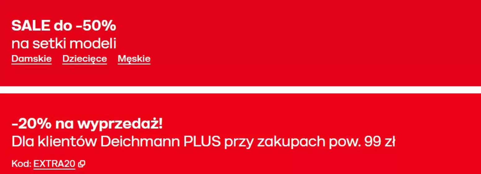 Katalog Deichmann | Sale do - 50 % | 2026-07-14T00:00:00.000Z - 2026-07-28T00:00:00.000Z