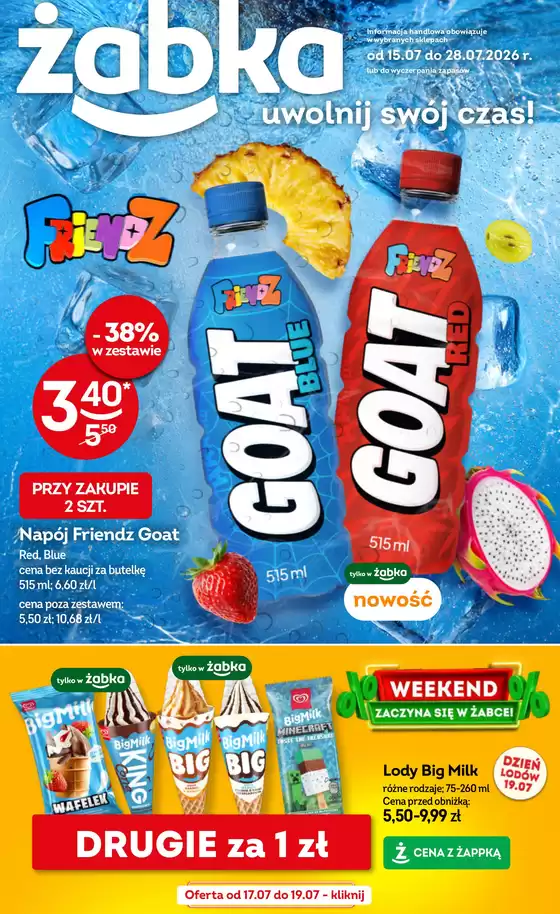 Katalog Żabka | Oszczędzaj teraz dzięki naszym ofertom | 2026-07-15T00:00:00.000Z - 2026-07-28T00:00:00.000Z
