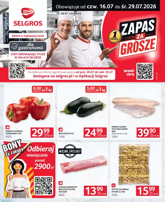 Katalog Selgros | Oferta dla gastronomii | 2026-07-16T00:00:00.000Z - 2026-07-29T00:00:00.000Z