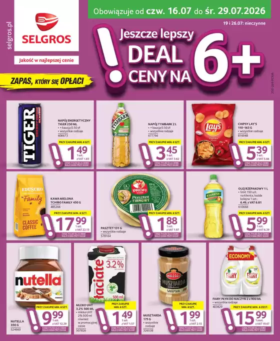 Katalog Selgros | Oferta dla profesjonalistów | 2026-07-16T00:00:00.000Z - 2026-07-29T00:00:00.000Z