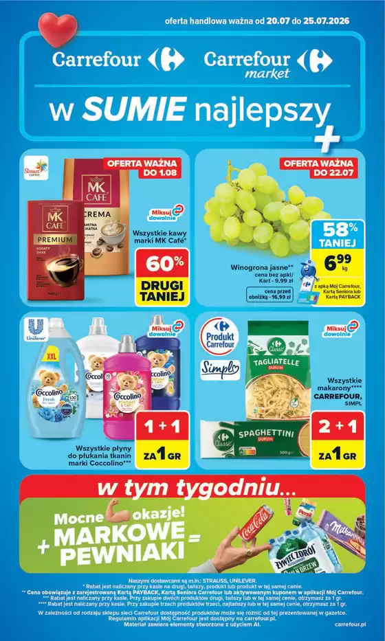 Katalog Carrefour Market w: Grajewo | Gazetka Carrefour Market z SUMIE najlepszy od poniedziałku | 2026-07-19T00:00:00.000Z - 2026-07-25T00:00:00.000Z