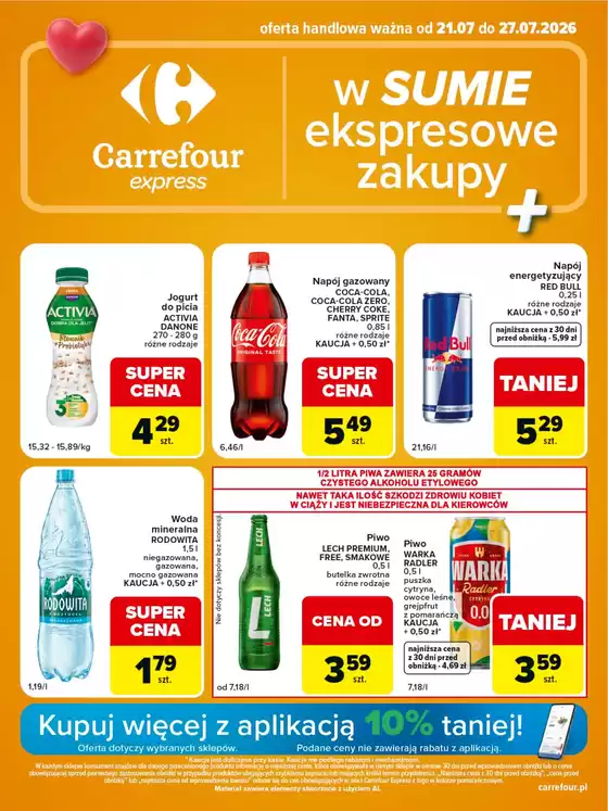 Katalog Carrefour Express | Gazetka Express w SUMIE ekspresowe zakupy | 2026-07-20T00:00:00.000Z - 2026-07-27T00:00:00.000Z