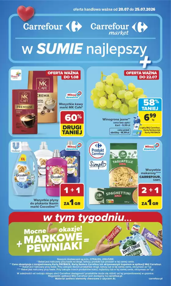 Katalog Carrefour Market w: Nowa Sól | Gazetka Carrefour Market w SUMIE najlepszy od poniedziałku | 2026-07-19T00:00:00.000Z - 2026-07-25T00:00:00.000Z