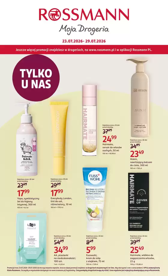 Katalog Rossmann | Gazetka promocyjna Rossmanna | 2026-07-23T00:00:00.000Z - 2026-07-29T00:00:00.000Z