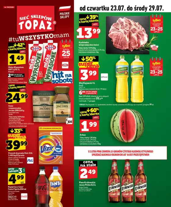 Katalog Topaz | Aktualne promocje specjalne | 2026-07-23T00:00:00.000Z - 2026-07-29T00:00:00.000Z