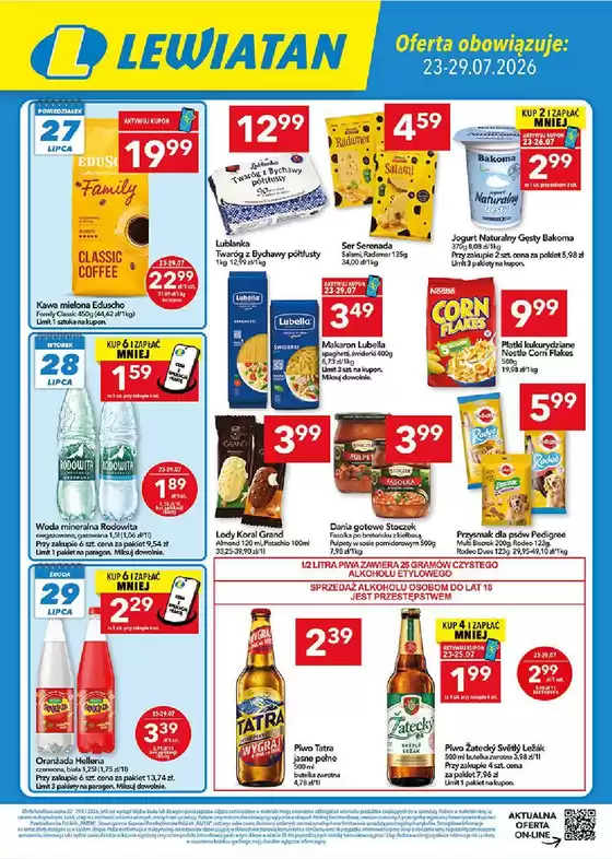 Katalog Lewiatan w: Brudzeń Duży | Najlepsze oferty dla wszystkich klientów | 2026-07-23T00:00:00.000Z - 2026-07-29T00:00:00.000Z