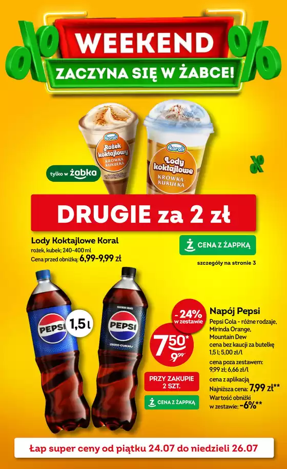 Katalog Żabka w: Miłakowo | Aktualne oferty i promocje | 2026-07-24T00:00:00.000Z - 2026-07-26T00:00:00.000Z