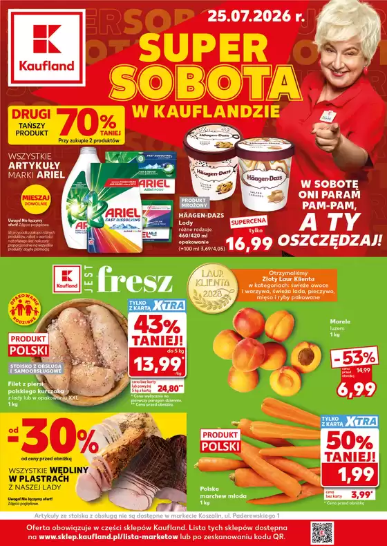 Katalog Kaufland w: Miłakowo | Kaufland Super Sobota ważne 25.07 | 2026-07-25T00:00:00.000Z - 2026-07-25T00:00:00.000Z