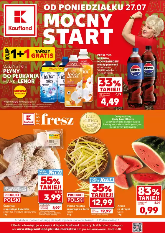 Katalog Kaufland w: Ostróda | Kaufland Mocny Start ważne do 29.07 | 2026-07-27T00:00:00.000Z - 2026-07-29T00:00:00.000Z