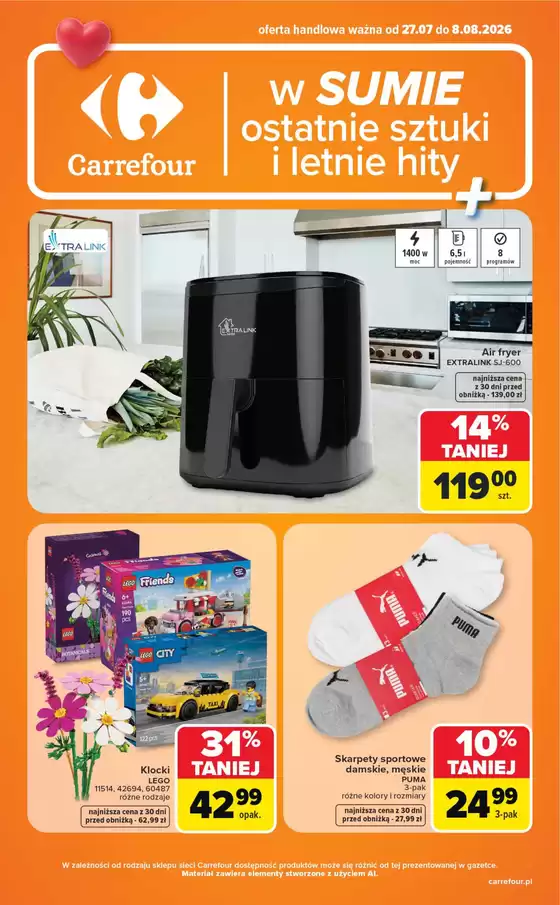 Katalog Carrefour w: Łaskarzew | Gazetka Carrefour w SUMIE same ostatnie sztuki i letnie hity | 2026-07-26T00:00:00.000Z - 2026-08-08T00:00:00.000Z