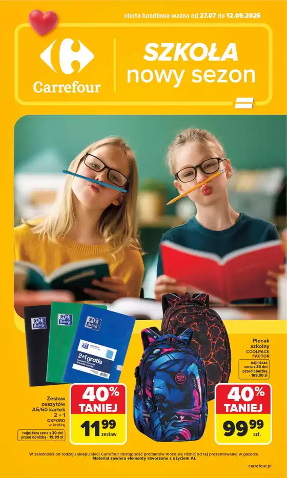 Katalog Carrefour w: Łaskarzew | Gazetka Carrefour SZKOŁA nowy sezon | 2026-07-26T00:00:00.000Z - 2026-09-12T00:00:00.000Z