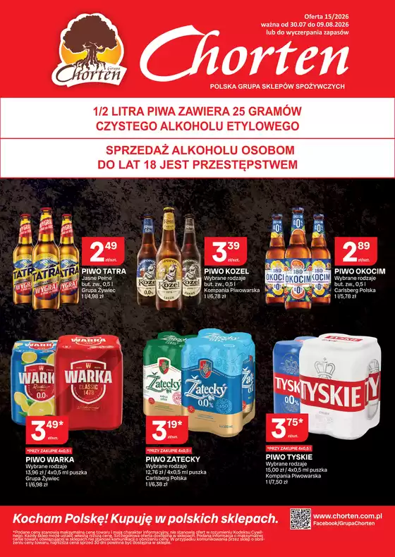 Katalog Chorten w: Goczałkowice-Zdrój | Południe plakat 15 piwny 2026 07 27 072600 | 2026-07-30T00:00:00.000Z - 2026-08-09T00:00:00.000Z