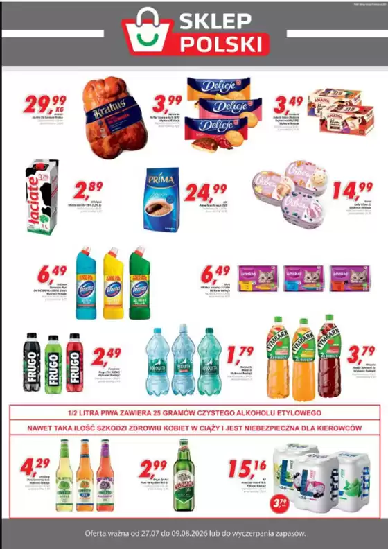 Katalog Sklep Polski w: Ełk | Oferta ważna od 27.07 do 09.08.2026  | 2026-07-28T00:00:00.000Z - 2026-08-09T00:00:00.000Z