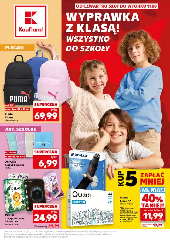 Katalog Kaufland w: Koronowo | Kaufland Wszystko do szkoły ważne do 11.08 | 2026-07-30T00:00:00.000Z - 2026-08-11T00:00:00.000Z