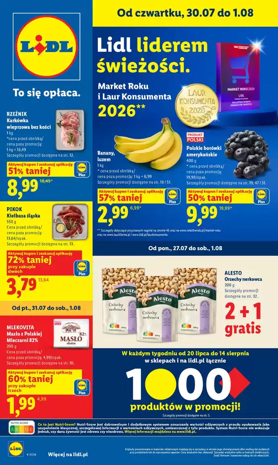 Katalog Lidl w: Golczewo | Od czwartku (30.07) w Lidl | 2026-07-30T00:00:00.000Z - 2026-08-01T00:00:00.000Z