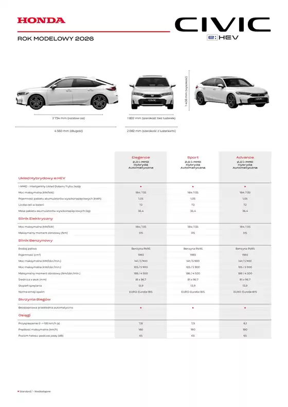 Katalog Honda | Civic eHEV specyfikacja 2026 03 v1 | 2026-01-01T00:00:00.000Z - 2026-12-31T00:00:00.000Z