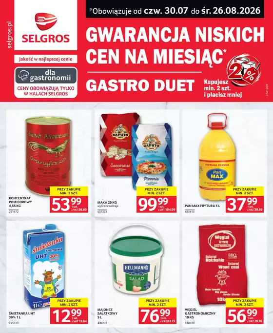 Katalog Selgros | Gastro Duet | 2026-07-30T00:00:00.000Z - 2026-08-26T00:00:00.000Z