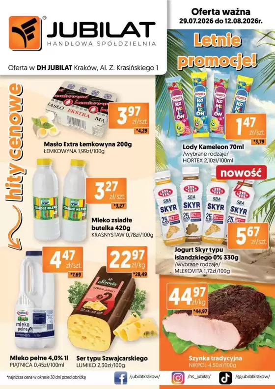 Katalog Jubilat w: Krościenko nad Dunajcem | Letnie promocje! | 2026-07-31T00:00:00.000Z - 2026-08-12T00:00:00.000Z