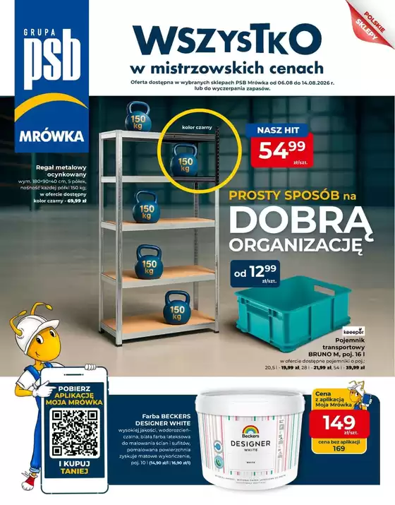 Katalog PSB Mrówka | Najlepsze oferty i rabaty | 2026-08-06T00:00:00.000Z - 2026-08-14T00:00:00.000Z