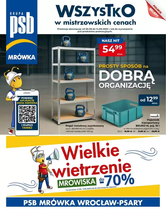 Katalog PSB Mrówka w: Kobierzyce | Mrówka gazetka | 2026-08-06T00:00:00.000Z - 2026-08-14T00:00:00.000Z