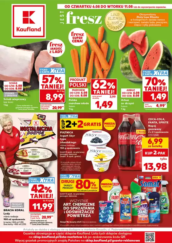 Katalog Kaufland | Kaufland Gazetka Tygodnia ważne do 11.08 | 2026-08-06T00:00:00.000Z - 2026-08-11T00:00:00.000Z