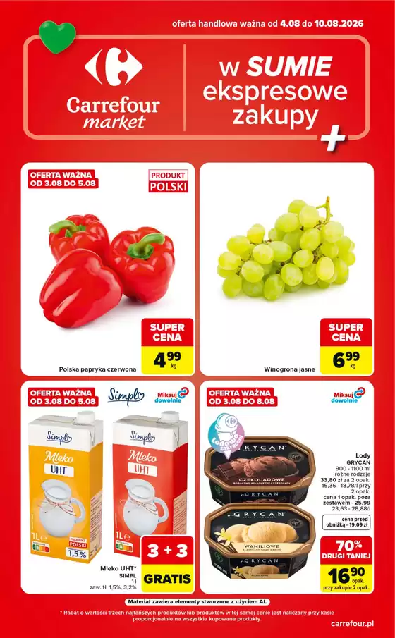 Katalog Carrefour | Gazetka Carrefour Market w SUMIE ekspresowe zakupy | 2026-07-03T00:00:00.000Z - 2026-08-10T00:00:00.000Z