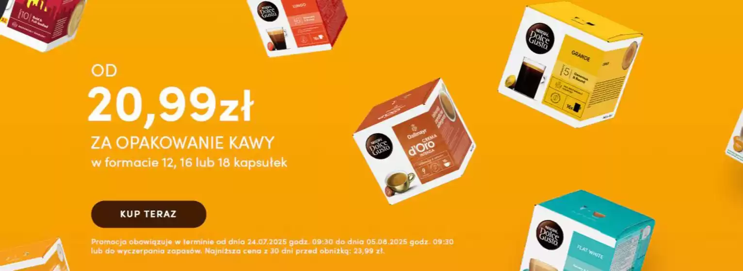 Katalog Dolce Gusto | Od 20,99zł za opakowanie kawy | 2026-08-04T00:00:00.000Z - 2026-08-05T00:00:00.000Z