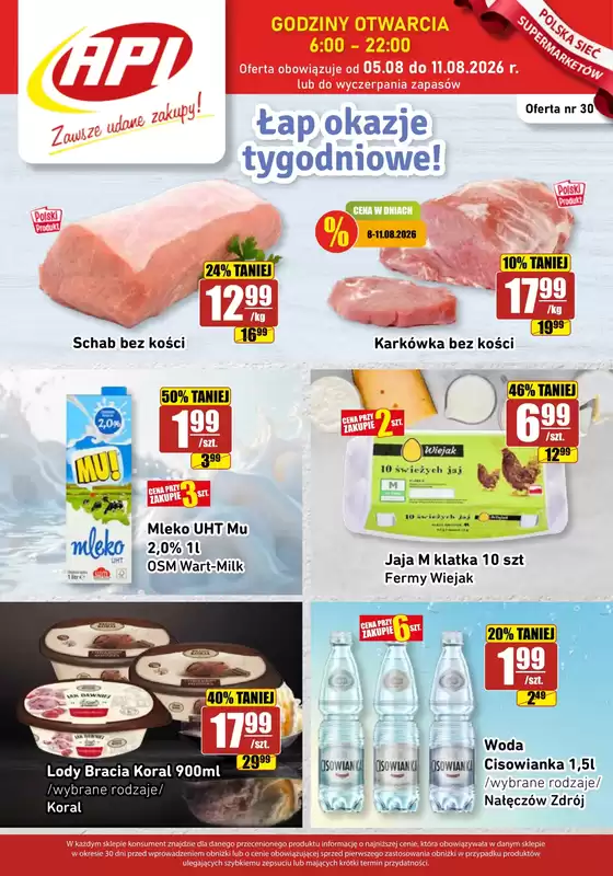 Katalog API MARKET | Łap okazje tygodniowe! | 2026-08-05T00:00:00.000Z - 2026-08-11T00:00:00.000Z