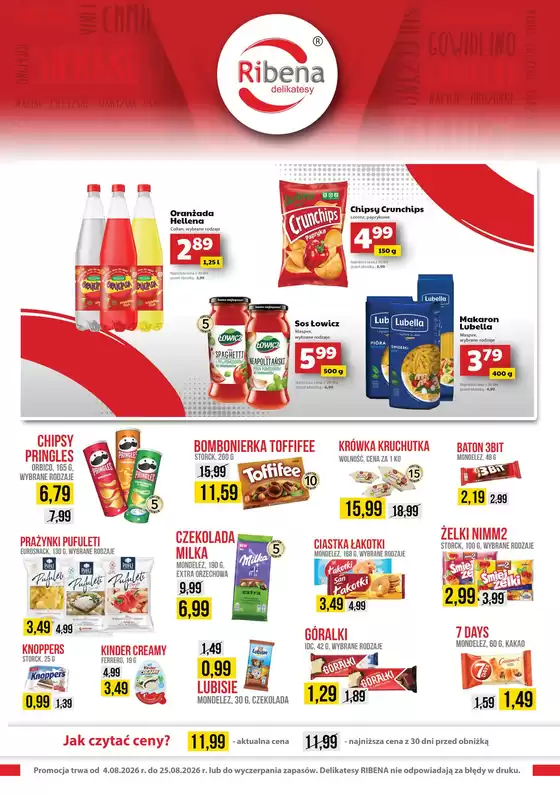 Katalog Delikatesy Ribena | Delikatesy Ribena gazetka | 2026-08-04T00:00:00.000Z - 2026-08-25T00:00:00.000Z